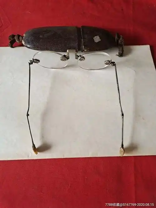 清代好品石头平光老眼镜一副!-墨镜/眼镜-7788老歌片