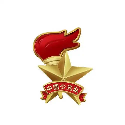 2020年新款中国少先队员别针式,标准型强磁铁扣胸徽圆形火炬标志铁质