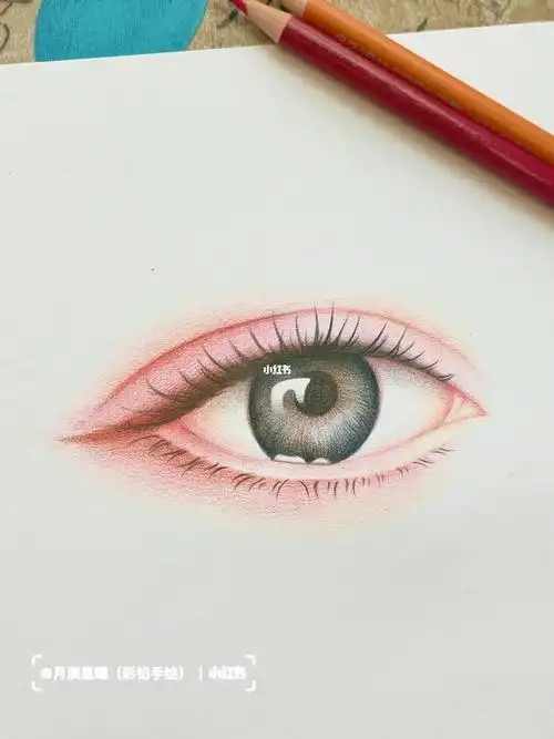 彩铅画人物眼睛过程图