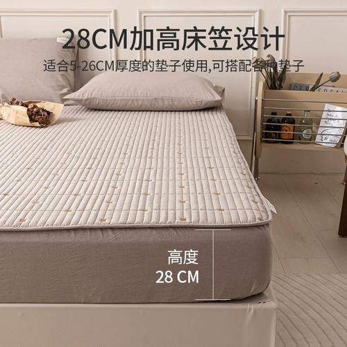 防水夹棉床笠隔尿床垫保护罩单件席梦思保护套防尘罩床罩2023新款