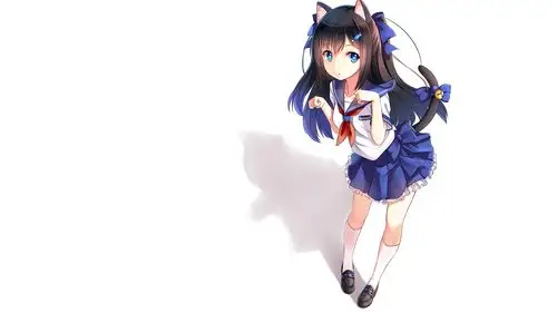 元气软萌动漫猫猫少女桌面壁纸