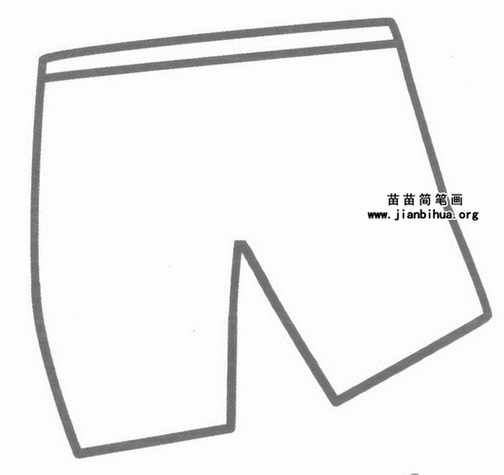 短裤睡衣简笔画