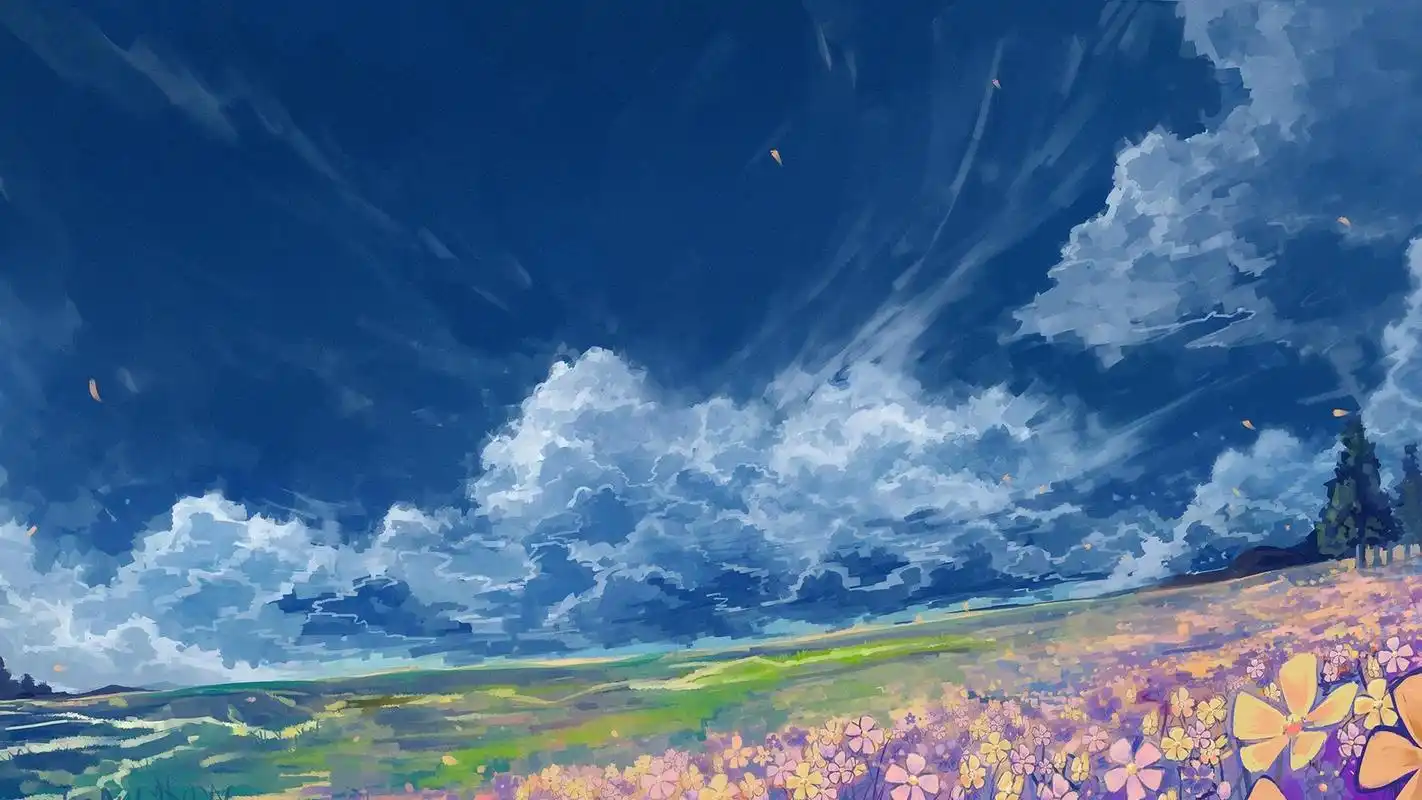 日系动漫风景插画高清桌面壁纸