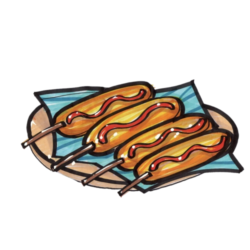 手绘香肠图片