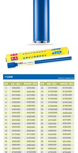 东成电动工具金刚石工程薄壁水钻钻头20-96*365mm墙壁开孔器