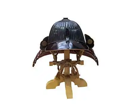 古老,日本,武士,军人,传统,头盔,隔绝,白色,白色背景