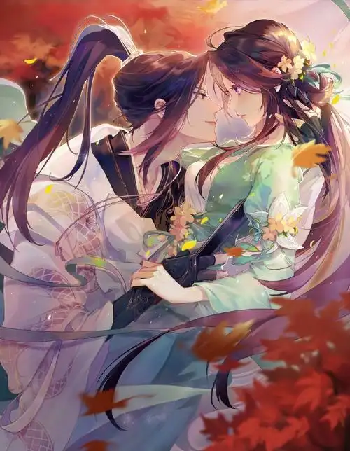 古风手绘插画情侣壁纸遇见逆水寒2