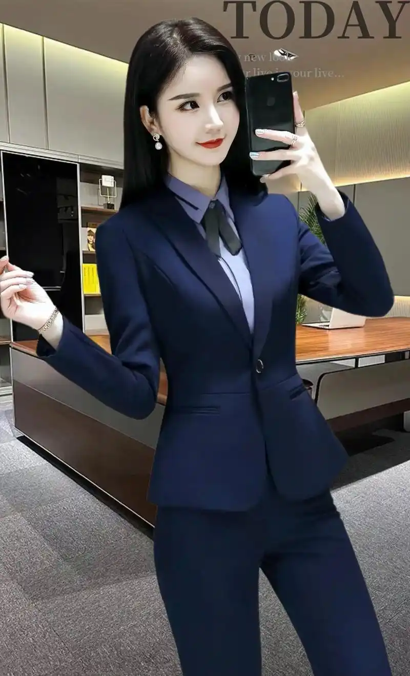 美女气质显瘦职业套装7815.姐妹们!这套西装真的很绝!