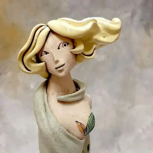 捷克粘土艺术家,打造连衣裙美女,异域风满满