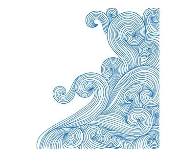 手绘浪花设计素材