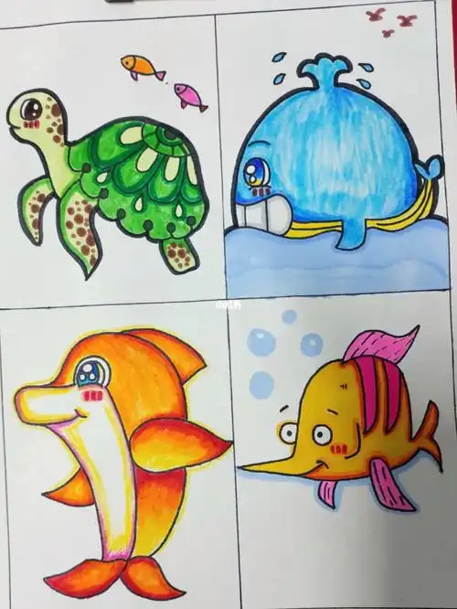 海洋动物简笔画