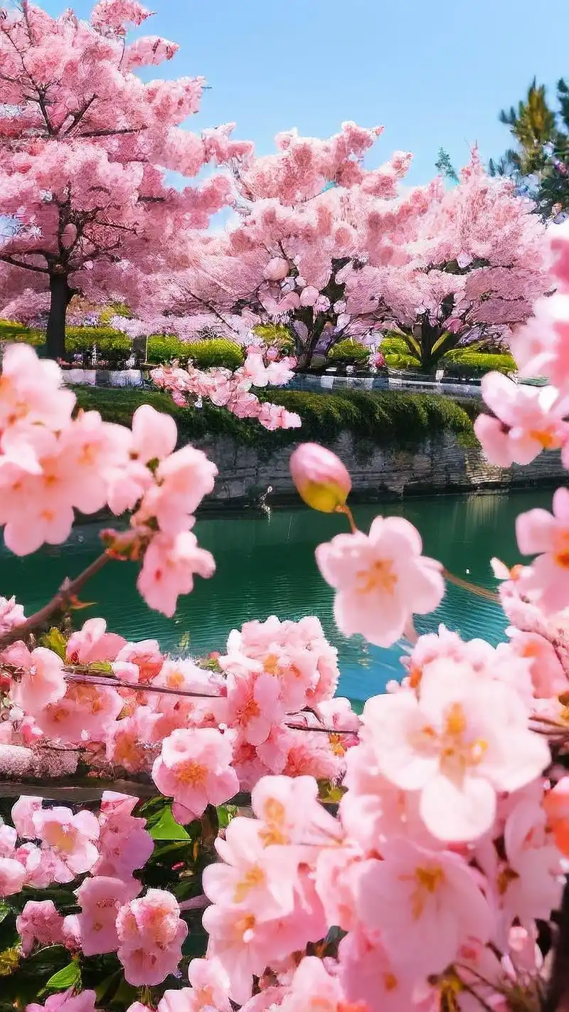 韩系ins风壁纸94漫步樱花街道