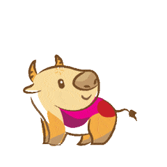 和晓彤一起跳起牛扭舞牛气冲天的牛年表情包来啦