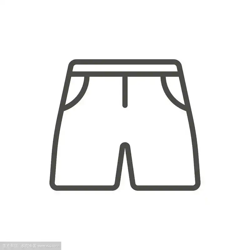 短裤图标线夏装符号iso