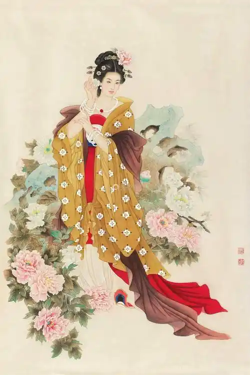 王美芳,赵国经工笔仕女画欣赏