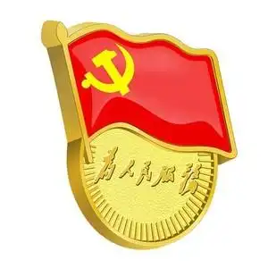 通100个装镀金标准款党徽胸章磁扣款强力磁铁党员新徽章共青0人付款