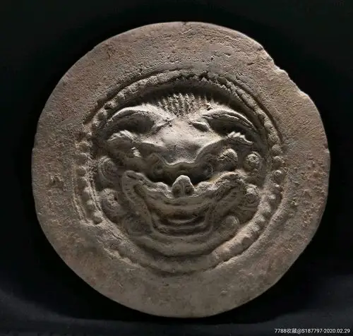 唐代兽面瓦当瓦头