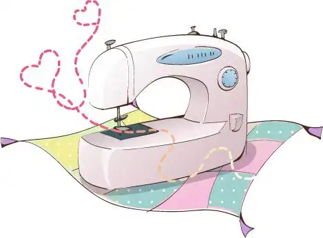 韩国卡通电器物件缝纫机矢量素材