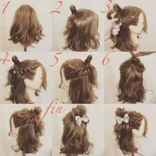 中短发编发盘发教程手残党都能编出的美貌发型