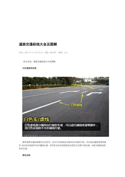 道路交通标线大全及图解整理_第1页
