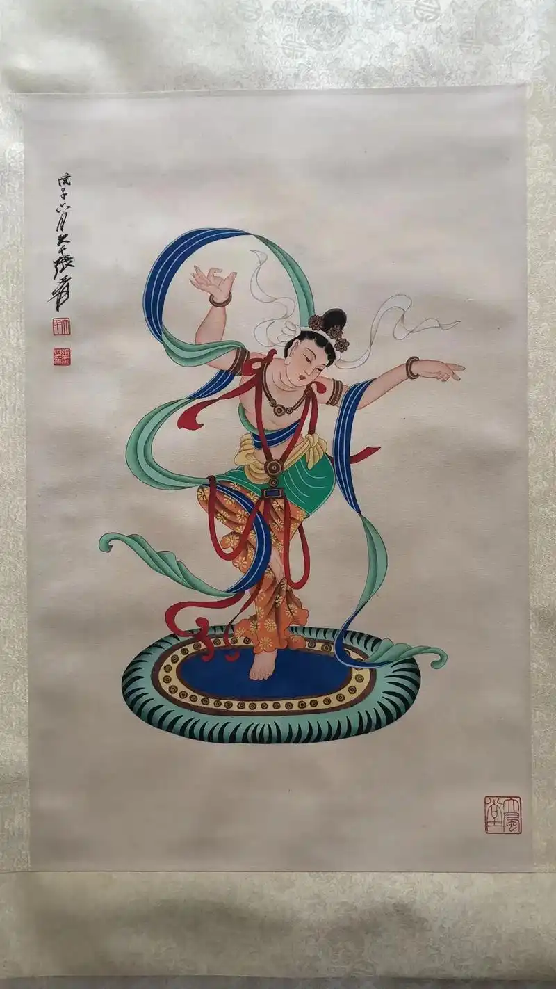 精品飞天.张大千飞天#飞天 #字画#手绘批发#字画交友 - 抖音