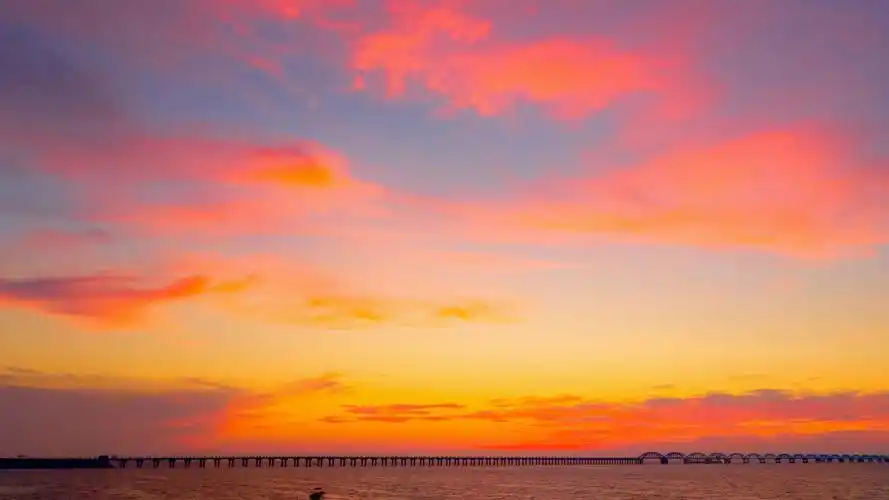 绝美的海边日落,风景-回车桌面