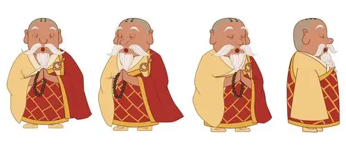 老和尚角色|插画|商业插画|熔墨 - 原创作品 - 站酷 (zcool)