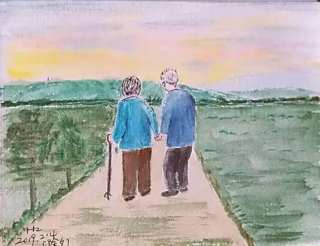 我用拙笔描绘生活,每一幅画都有一个故事.