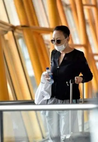 56岁宋丹丹现身机场苍老无人识 网友:大背头发型亮了!