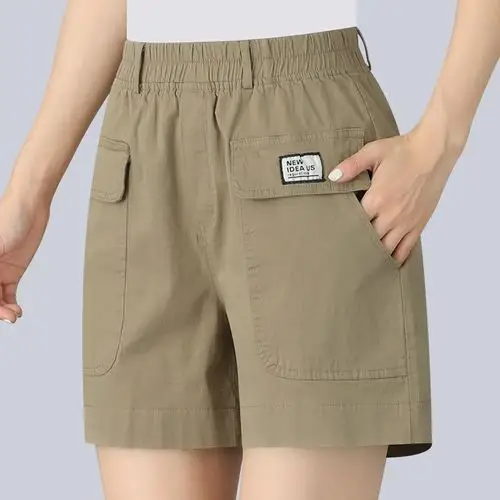 妈妈短裤夏季薄款中老年裤子女中年人夏天50岁外穿大码纯棉五分裤