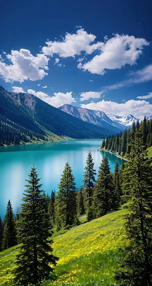 春天到了,九寨沟的大自然开始展示出它独特的美丽风景