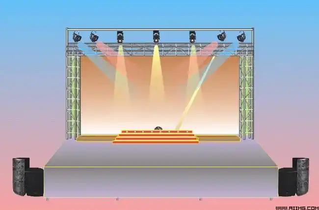 舞台搭建布置效果矢量素材 - 爱图网设计图片素材下载