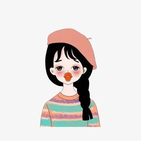 女孩表情卡通简笔画嘟嘴02_procreate_绘画_procreate绘画_文化_绘画