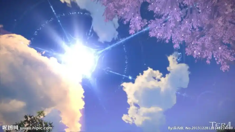 晴朗天空设计图__风景漫画_动漫动画_设计图库_昵图网nipic.com