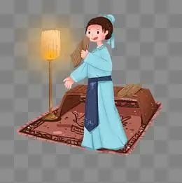 古代灯下读书的青年人吴免抠元素