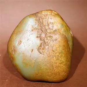 619克黄沁青玉籽料原石摆件僵包玉特色皮色和田玉天然玉石雕刻料