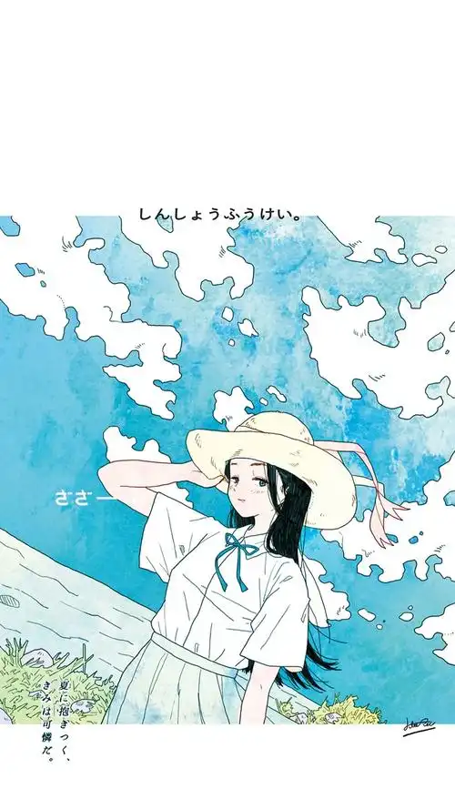 艺术,手绘,夏天,帽子,少女原宿风插画壁纸