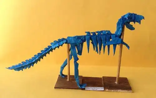 不可思议的恐龙骨架折纸图片欣赏