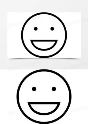 笑的快乐表情的面部轮廓图标