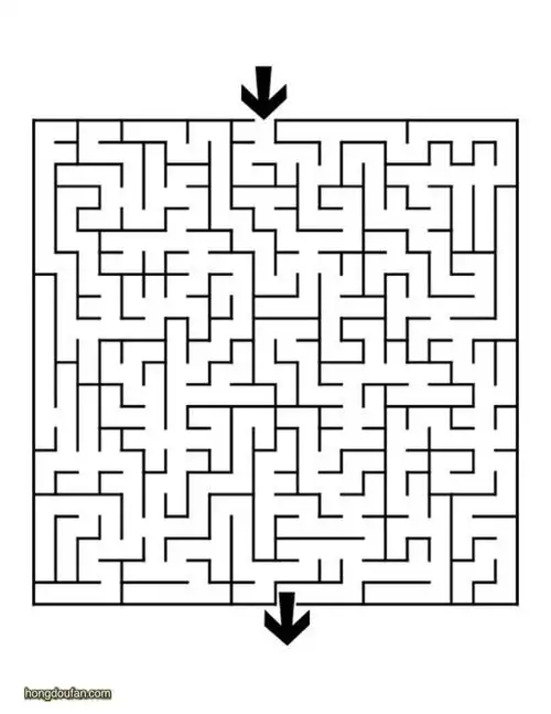 17张在线迷宫游戏图片a4可打印-红豆饭小学生简笔画大全