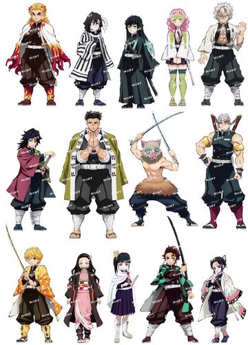 大号f0351-21鬼灭之刃九柱动漫笔记本电脑吉他手机旅行拉杆箱贴纸