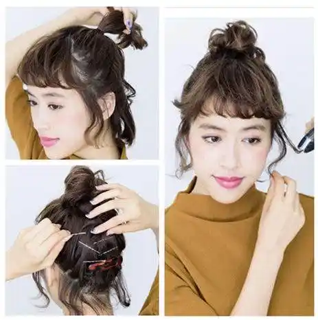 齐肩短发怎么扎丸子头图解几个发型让你甜美出众