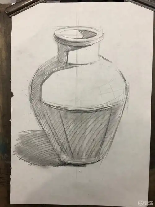 车友嘚吧嘚# 示范画一个素描陶90罐