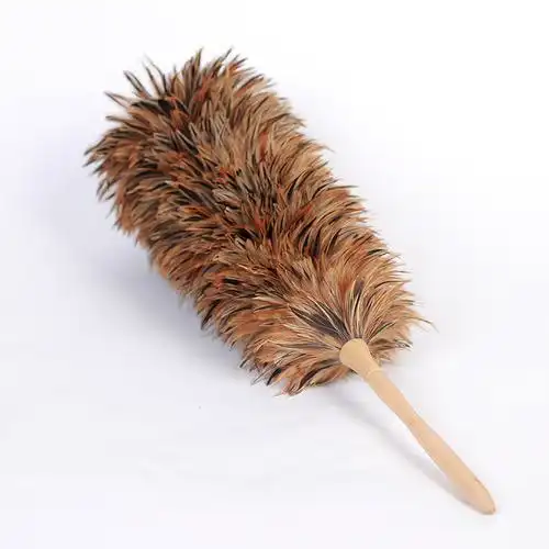 真鸡毛掸子家用墙面除尘禅子加厚可伸缩不掉毛汽车用扫灰清洁毯子