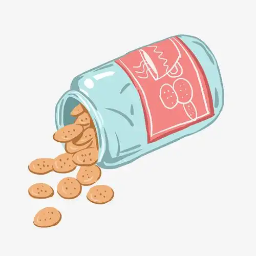 零食饼干卡通插画