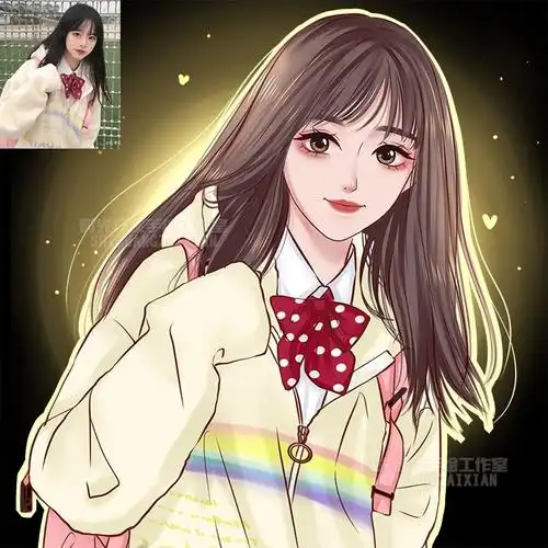 动漫设计卡通人物照片定制作 半身q版头像真人漫画设计q版人物设计