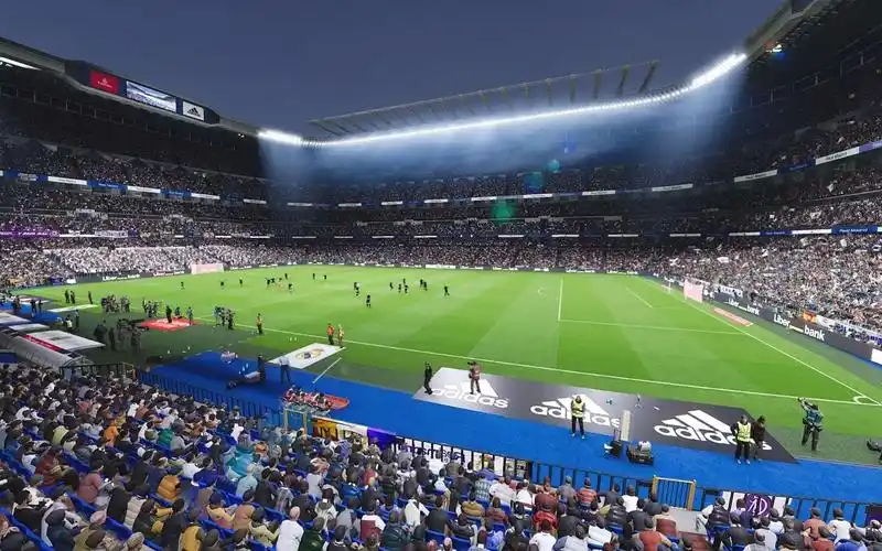 竞技,伯纳乌见证马德里德比战,感受超真实转播现场 pes实况足球2021