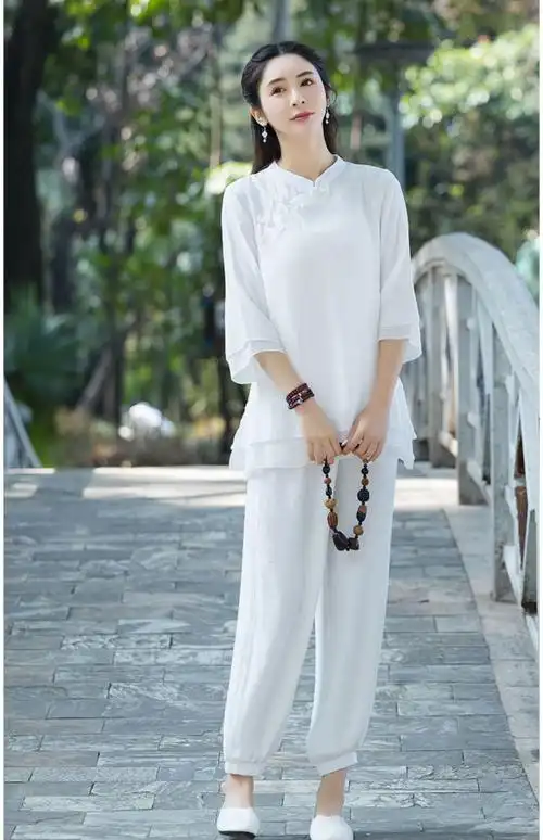 禅服佛系女佛系女装居士服女年轻中国风唐装禅意茶服春夏棉麻禅修服