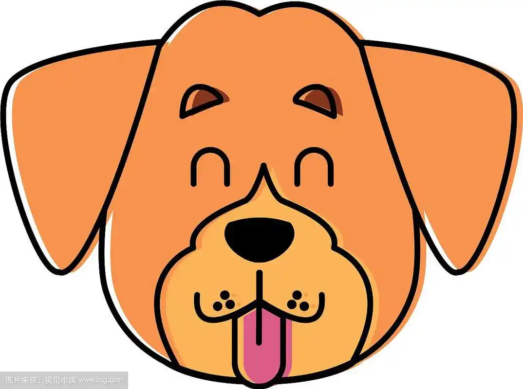 狗头部卡通