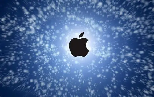 在蓝色星空的苹果 壁纸 - 1920x1200